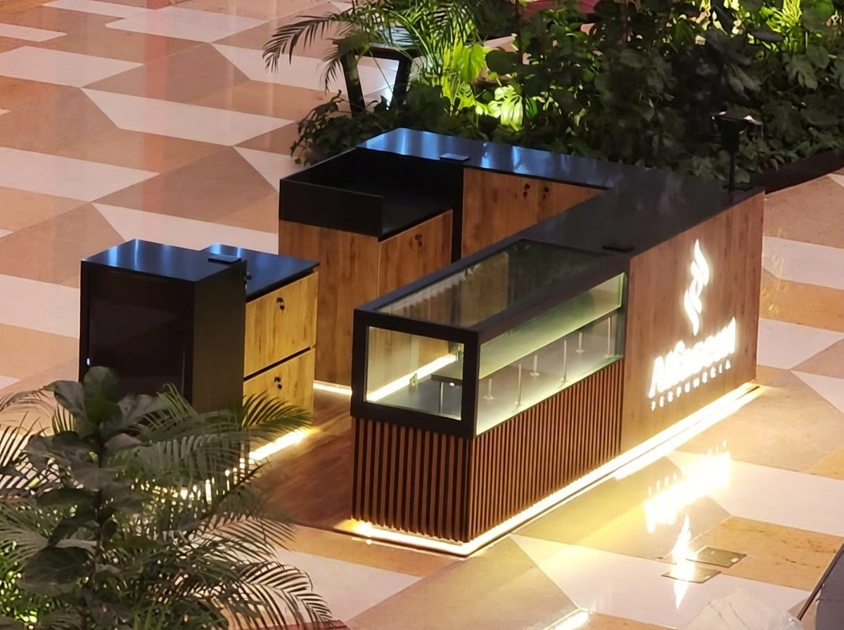 kiosk was built custom in bogota colombia fully installed