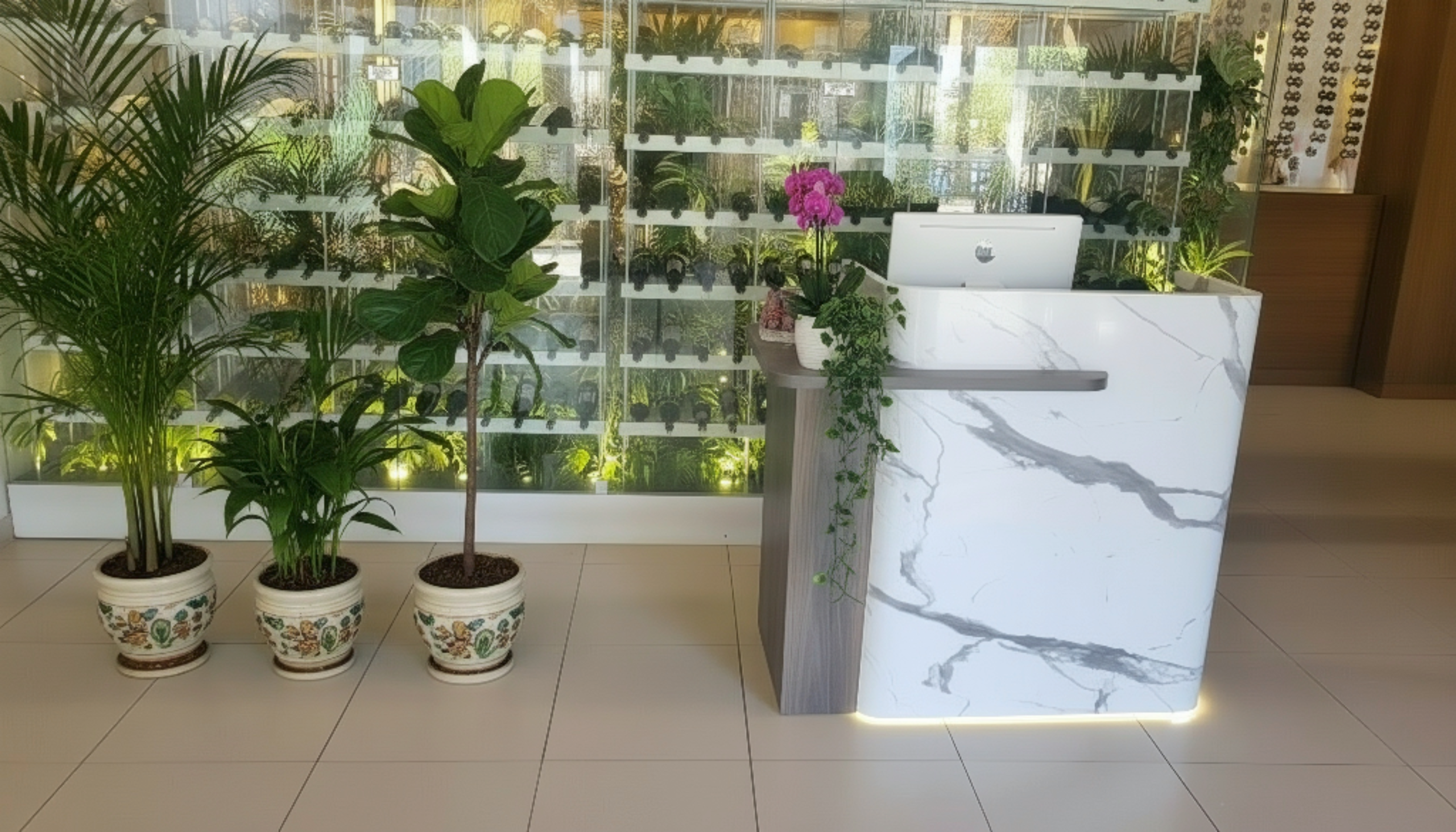 podium custom built for the hotlels restaurant in santa lucia