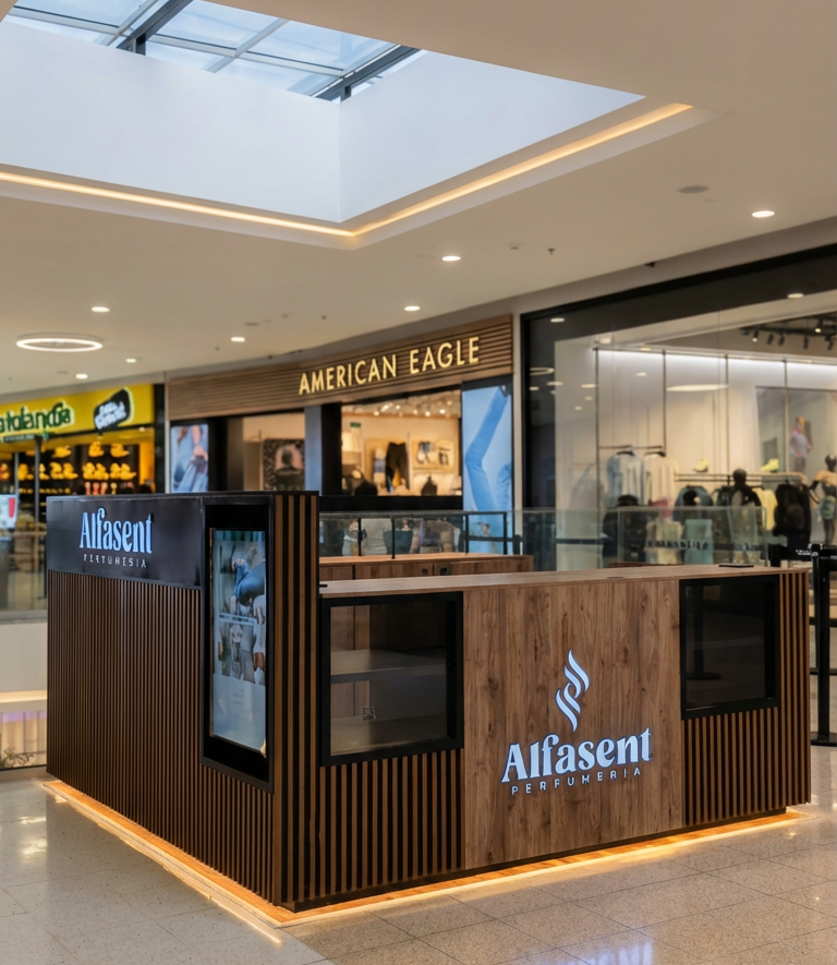 wood kiok built for commercial space in medellin coloimbia